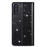 Custodia portafoglio in pelle glitter per Samsung Galaxy S10