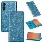 Custodia portafoglio in pelle glitter per Samsung Galaxy S10