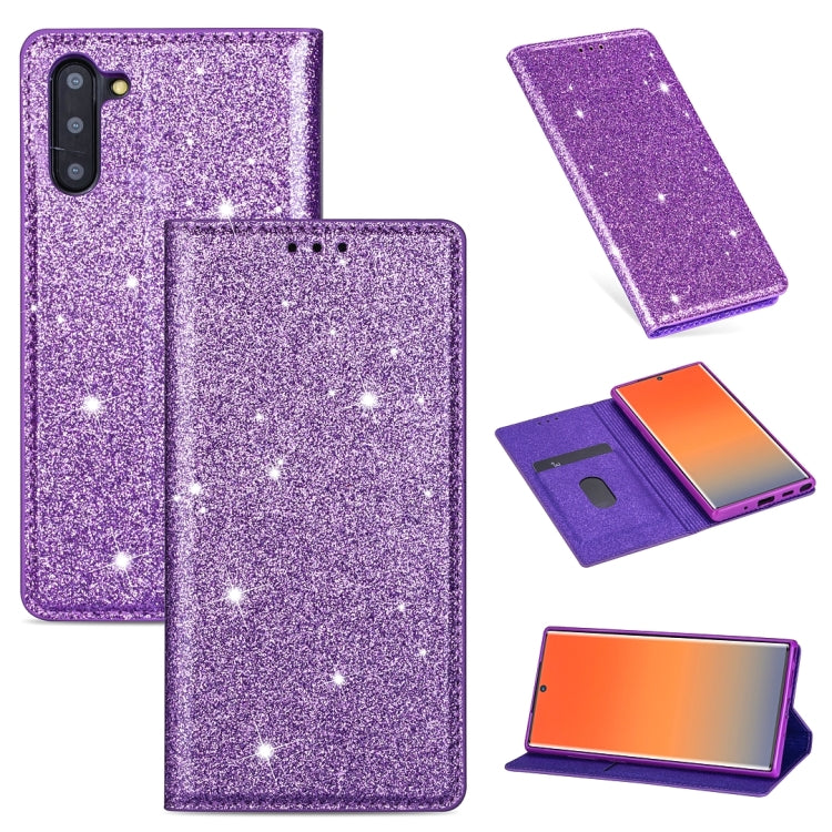 Custodia portafoglio in pelle glitter per Samsung Galaxy S10