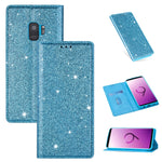 Custodia portafoglio in pelle glitter per Samsung Galaxy S10