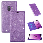 Custodia portafoglio in pelle glitter per Samsung Galaxy S10