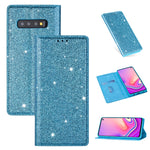 Custodia portafoglio in pelle glitter per Samsung Galaxy S10