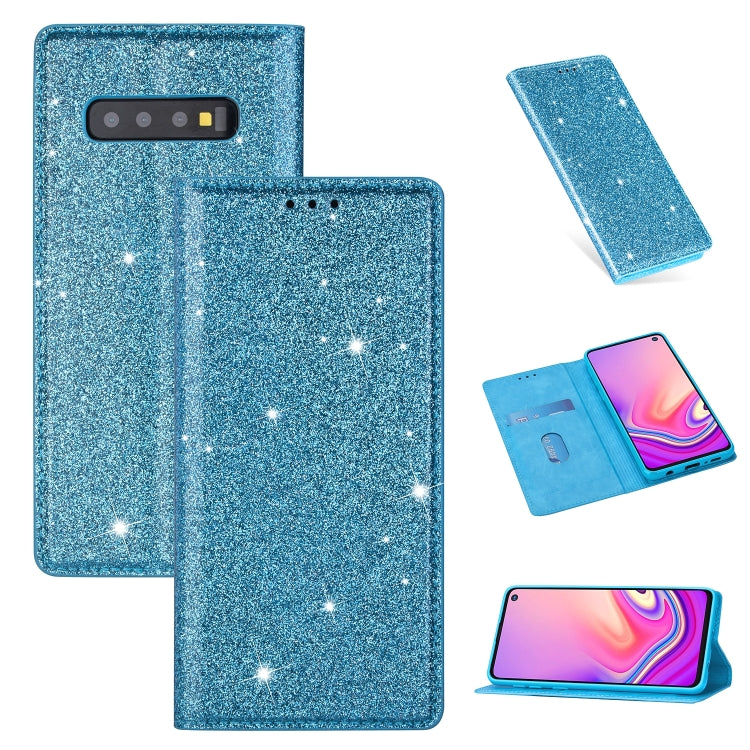 Custodia portafoglio in pelle glitter per Samsung Galaxy S10