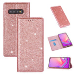 Custodia portafoglio in pelle glitter per Samsung Galaxy S10