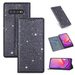 Custodia portafoglio in pelle glitter per Samsung Galaxy S10