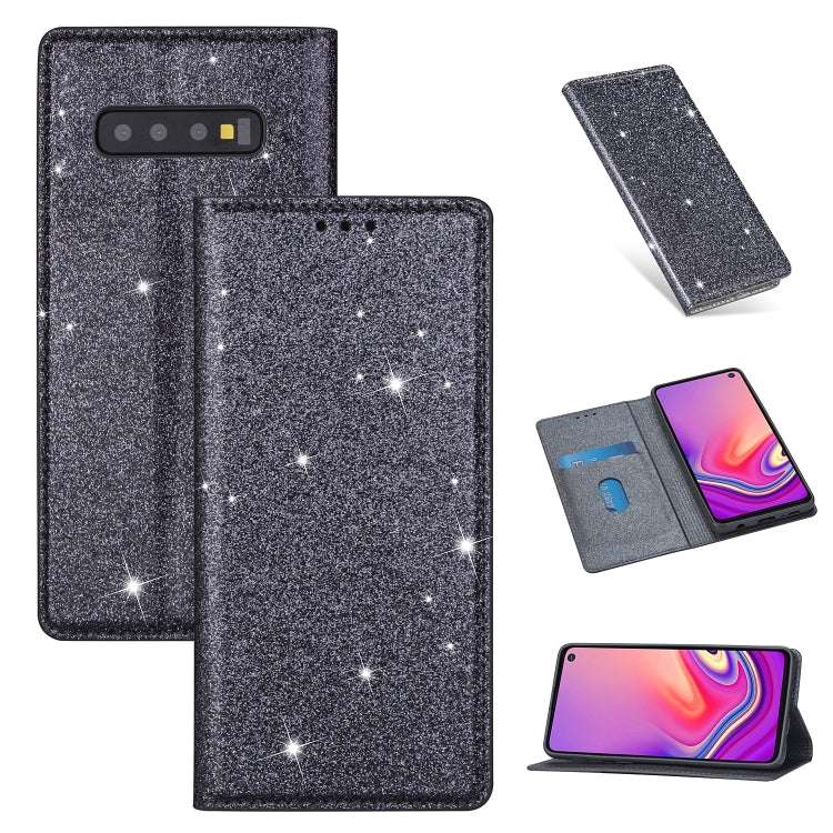 Custodia portafoglio in pelle glitter per Samsung Galaxy S10