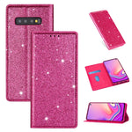 Custodia portafoglio in pelle glitter per Samsung Galaxy