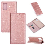 Custodia portafoglio in pelle glitter per Samsung Galaxy