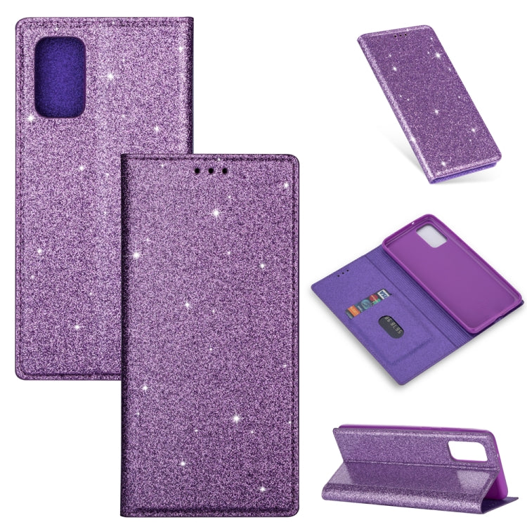 Custodia portafoglio in pelle con glitter per Samsung Galaxy A51