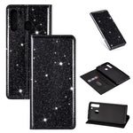 Custodia portafoglio in pelle con glitter per Samsung Galaxy A51