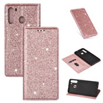 Custodia portafoglio in pelle con glitter per Samsung Galaxy A51