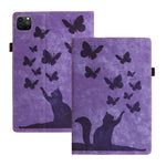 Custodia per tablet in pelle con stampa farfalla gatto, For iPad Air 13 2026 / 2025 / 2024, For iPad Air 11 2026 / 2025 / 2024, For iPad Pro 13 2025 / 2024, For iPad Pro 11 2025 / 2024