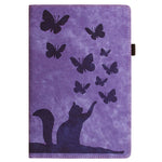 Custodia per tablet in pelle con stampa farfalla gatto, For iPad Air 13 2026 / 2025 / 2024, For iPad Air 11 2026 / 2025 / 2024, For iPad Pro 13 2025 / 2024, For iPad Pro 11 2025 / 2024