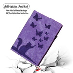 Custodia per tablet in pelle con stampa farfalla gatto, For iPad Air 13 2026 / 2025 / 2024, For iPad Air 11 2026 / 2025 / 2024, For iPad Pro 13 2025 / 2024, For iPad Pro 11 2025 / 2024
