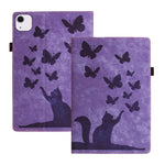 Custodia per tablet in pelle con stampa farfalla gatto, For iPad Air 13 2026 / 2025 / 2024, For iPad Air 11 2026 / 2025 / 2024, For iPad Pro 13 2025 / 2024, For iPad Pro 11 2025 / 2024
