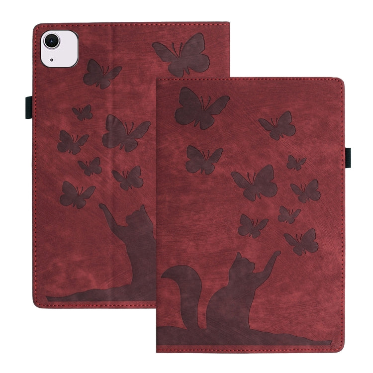 Custodia per tablet in pelle con stampa farfalla gatto, For iPad Air 13 2026 / 2025 / 2024, For iPad Air 11 2026 / 2025 / 2024, For iPad Pro 13 2025 / 2024, For iPad Pro 11 2025 / 2024