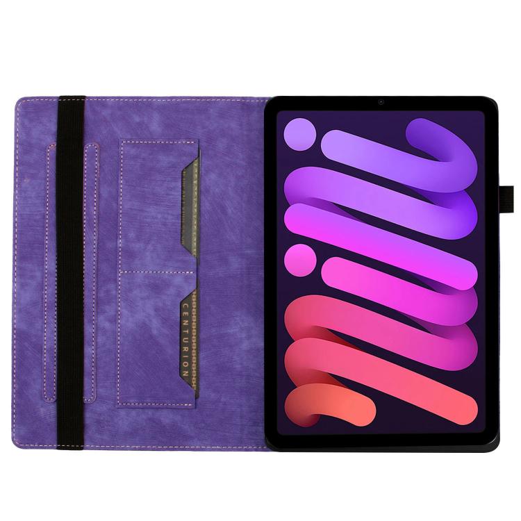Custodia tablet in pelle con stampa farfalla gatto per iPad mini