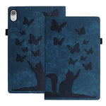 Custodia tablet in pelle con stampa farfalla gatto per iPad mini