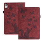 Custodia tablet in pelle con stampa farfalla gatto per iPad mini