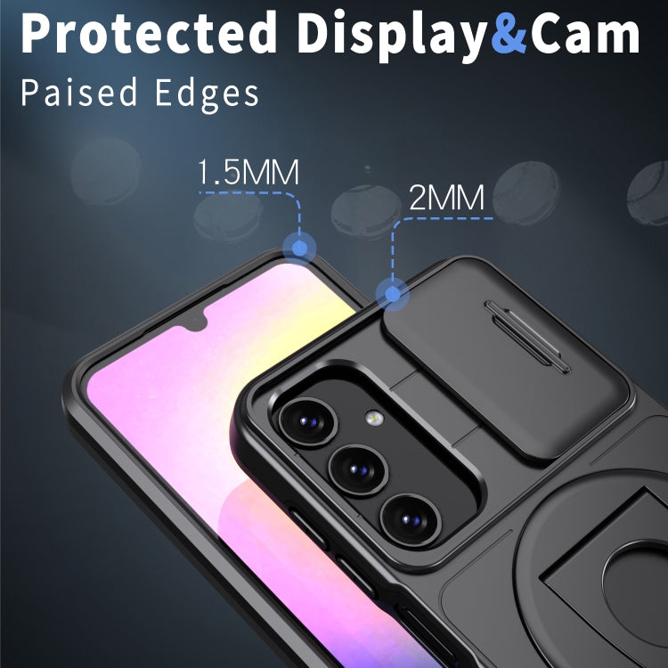 Custodia per telefono Camshield MagSafe Ring Holder Armor, For Samsung Galaxy A15 5G, For Samsung Galaxy A55 5G, For Samsung Galaxy A35 5G, For Samsung Galaxy S24 Ultra 5G