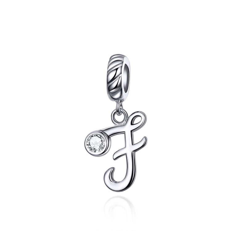 S925 Sterling Silver 26 lettere inglesi perline fai da te bracciale collana accessori, A, B, C, D, E, F, G, H, I, J, K, L, M, N, O, P, Q, R, S, T, U, V, W, X