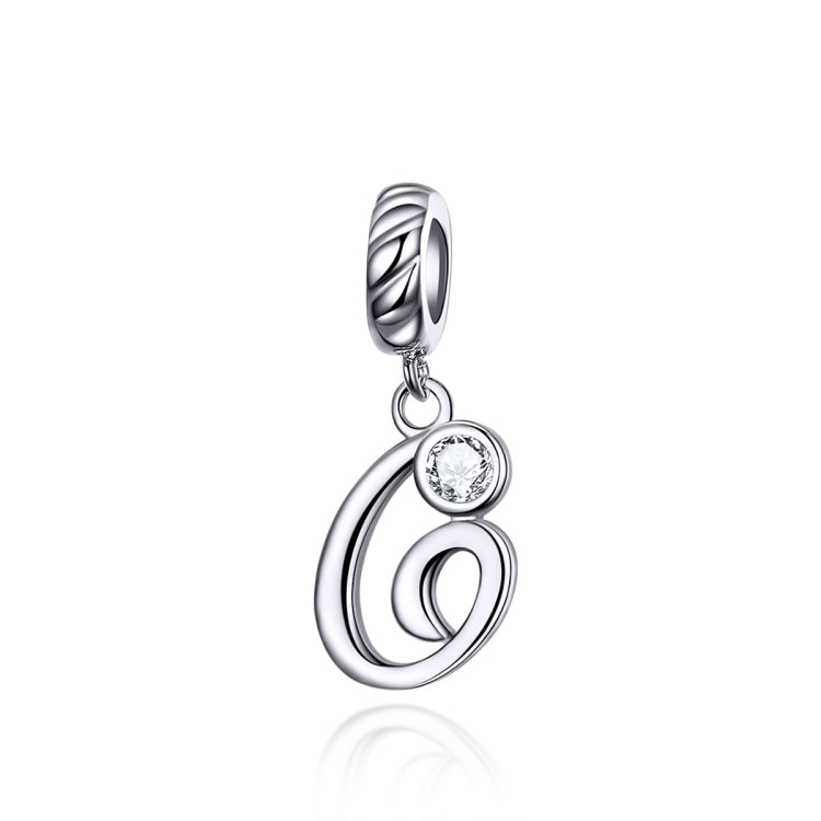 S925 Sterling Silver 26 lettere inglesi perline fai da te bracciale collana accessori, A, B, C, D, E, F, G, H, I, J, K, L, M, N, O, P, Q, R, S, T, U, V, W, X