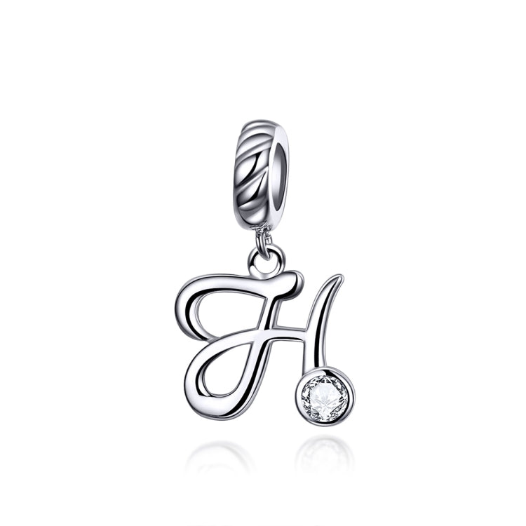 S925 Sterling Silver 26 lettere inglesi perline fai da te bracciale collana accessori, A, B, C, D, E, F, G, H, I, J, K, L, M, N, O, P, Q, R, S, T, U, V, W, X