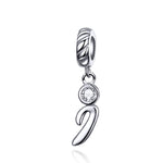 S925 Sterling Silver 26 lettere inglesi perline fai da te bracciale collana accessori, A, B, C, D, E, F, G, H, I, J, K, L, M, N, O, P, Q, R, S, T, U, V, W, X