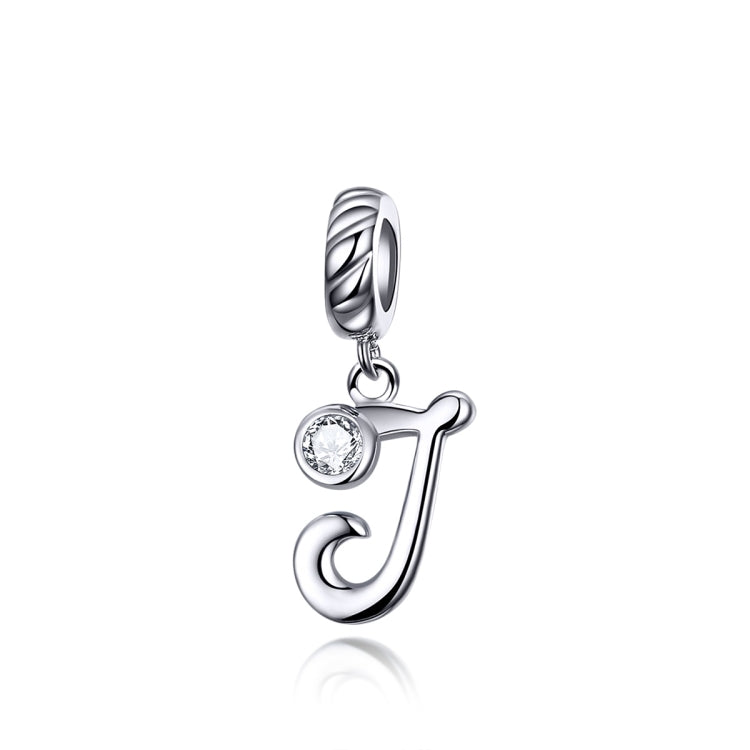 S925 Sterling Silver 26 lettere inglesi perline fai da te bracciale collana accessori, A, B, C, D, E, F, G, H, I, J, K, L, M, N, O, P, Q, R, S, T, U, V, W, X
