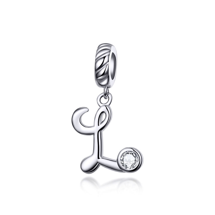 S925 Sterling Silver 26 lettere inglesi perline fai da te bracciale collana accessori, A, B, C, D, E, F, G, H, I, J, K, L, M, N, O, P, Q, R, S, T, U, V, W, X