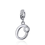 S925 Sterling Silver 26 lettere inglesi perline fai da te bracciale collana accessori, A, B, C, D, E, F, G, H, I, J, K, L, M, N, O, P, Q, R, S, T, U, V, W, X