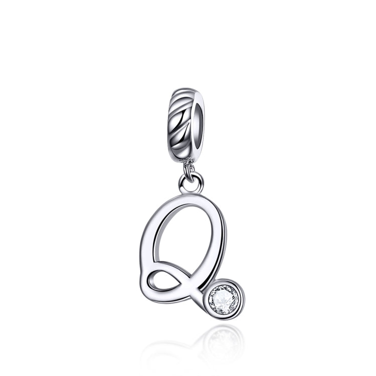 S925 Sterling Silver 26 lettere inglesi perline fai da te bracciale collana accessori, A, B, C, D, E, F, G, H, I, J, K, L, M, N, O, P, Q, R, S, T, U, V, W, X