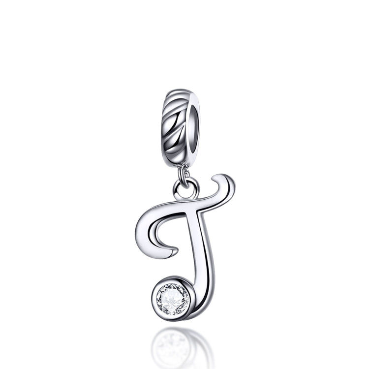 S925 Sterling Silver 26 lettere inglesi perline fai da te bracciale collana accessori, A, B, C, D, E, F, G, H, I, J, K, L, M, N, O, P, Q, R, S, T, U, V, W, X
