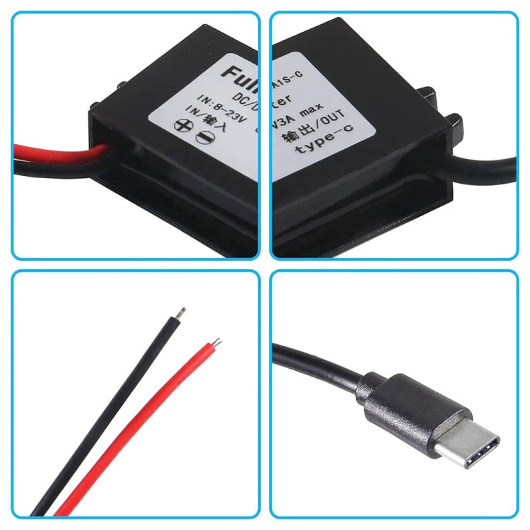 Regolatore di tensione del modulo CC per convertitore di alimentazione per auto da 12 V a 5 V 3 A, Type-C Elbow, Type-C Straight, USB Female with Ears, Dual USB Female, USB+Micro USB, USB+mini, Dual USB with Ears, 2 in 1 Dual USB Female