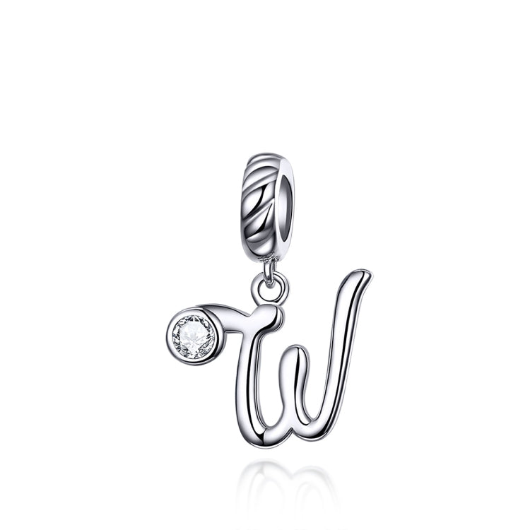 S925 Sterling Silver 26 lettere inglesi perline fai da te bracciale collana accessori, A, B, C, D, E, F, G, H, I, J, K, L, M, N, O, P, Q, R, S, T, U, V, W, X
