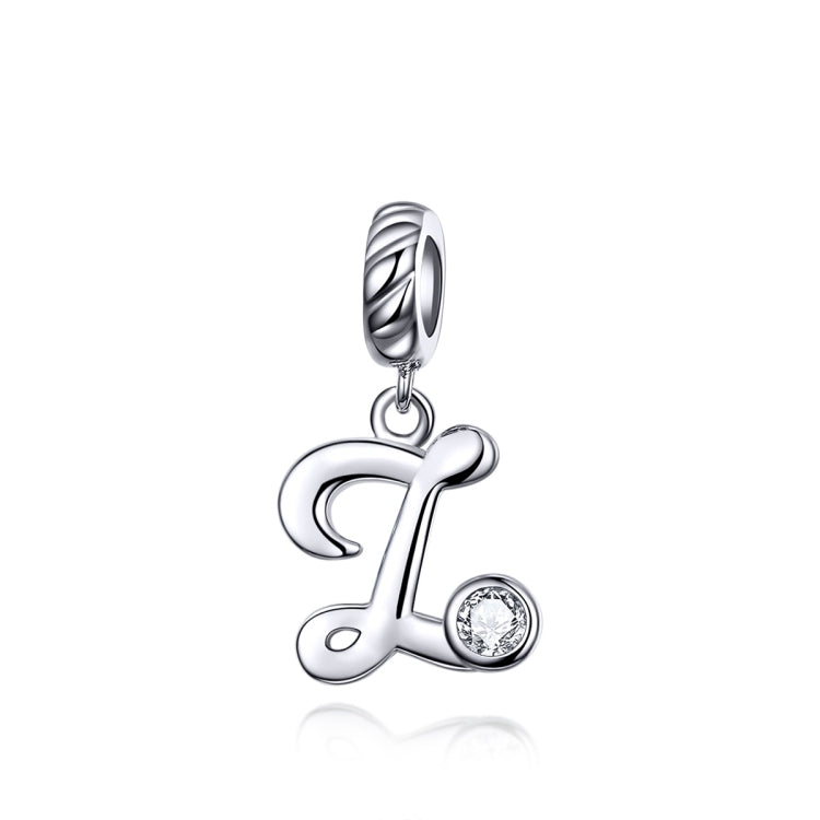 S925 Sterling Silver 26 lettere inglesi perline fai da te bracciale collana accessori, Y, Z