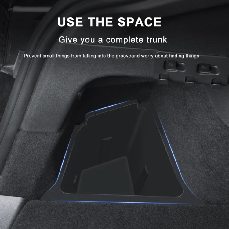 Per Tesla Model Y 2021-2023 2 pezzi/set scatola portaoggetti laterale per bagagliaio dell'auto, modello di punta, with Cover, without Cover