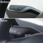 Per Tesla Model 3 / Y Copertura protettiva con motivo a leva degli indicatori di direzione per auto in fibra di carbonio
