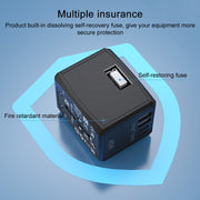 Spina di conversione da viaggio universale multifunzione HHT905 PD 45W doppia USB + doppia interfaccia Type-C, 45W
