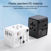 Spina di conversione da viaggio universale multifunzione HHT905 PD 65W doppia USB + doppia interfaccia Type-C, 65W