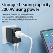 Spina di conversione da viaggio universale multifunzione HHT905 PD 65W doppia USB + doppia interfaccia Type-C, 65W