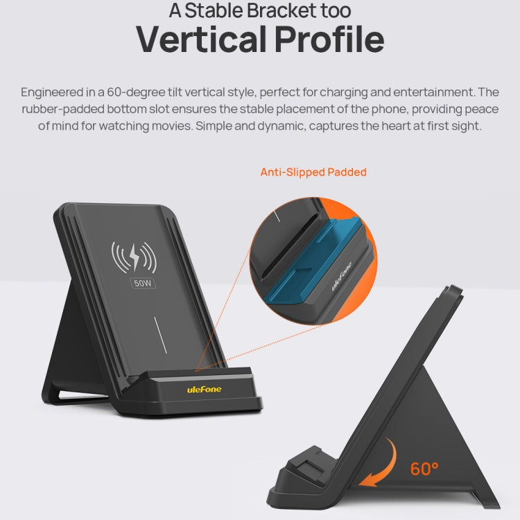 Supporto caricabatterie wireless Ulefone WCS01 da 50W