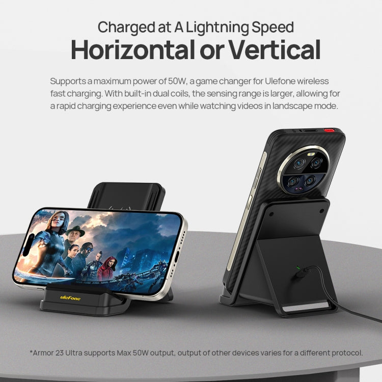 Supporto caricabatterie wireless Ulefone WCS01 da 50W