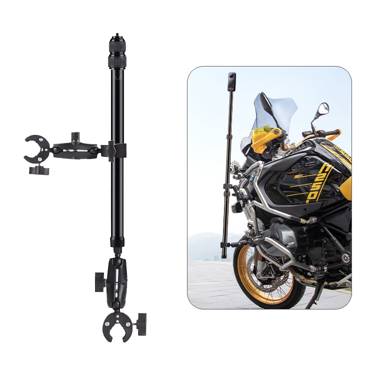 Morsetti per moto Manubrio Asta selfie telescopica a 3 stadi con montaggio fisso, Double Dual-heads Crabs 3-stage Selfie Stick, Dual-heads Crab & Single Heads 3-stage Selfie Stick, 2 x Dual-heads Crab 1 x Single Heads