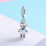 Accessori per collana braccialetto fai-da-te con perline per ragazzo intelligente in argento sterling S925
