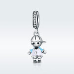 Accessori per collana braccialetto fai-da-te con perline per ragazzo intelligente in argento sterling S925
