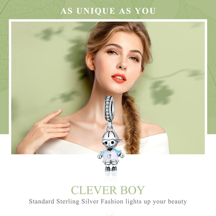 Accessori per collana braccialetto fai-da-te con perline per ragazzo intelligente in argento sterling S925