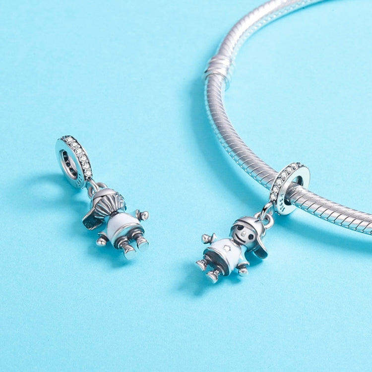 Accessori per collana braccialetto fai-da-te con perline per ragazzo intelligente in argento sterling S925