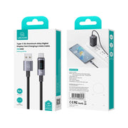 USAMS US-SJ673 Cavo dati da USB a tipo C 6A per display digitale a ricarica rapida, lunghezza: 1,2 m, US-SJ673