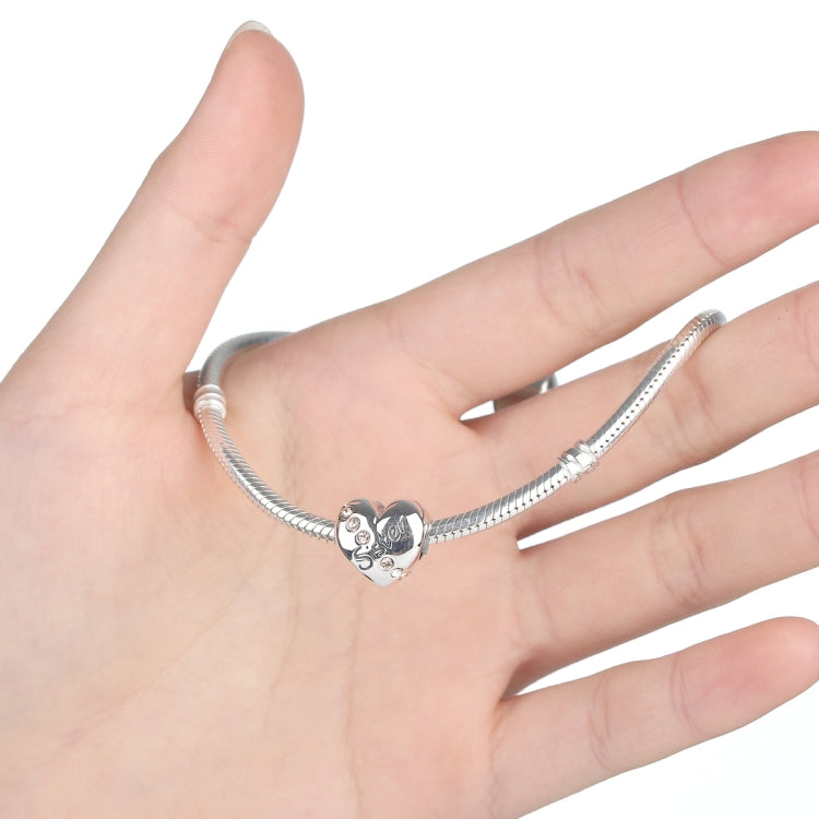 Accessori per collana braccialetto fai-da-te con lettera sorella cuore in argento sterling S925